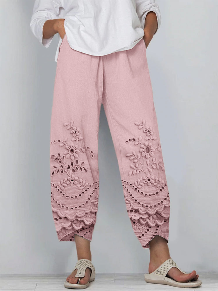 Raquel - Pantalones de Encaje Impreso