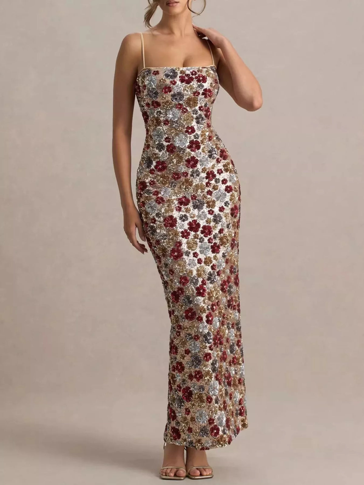 Vestido Celeste Bordado – Esplendor Floral
