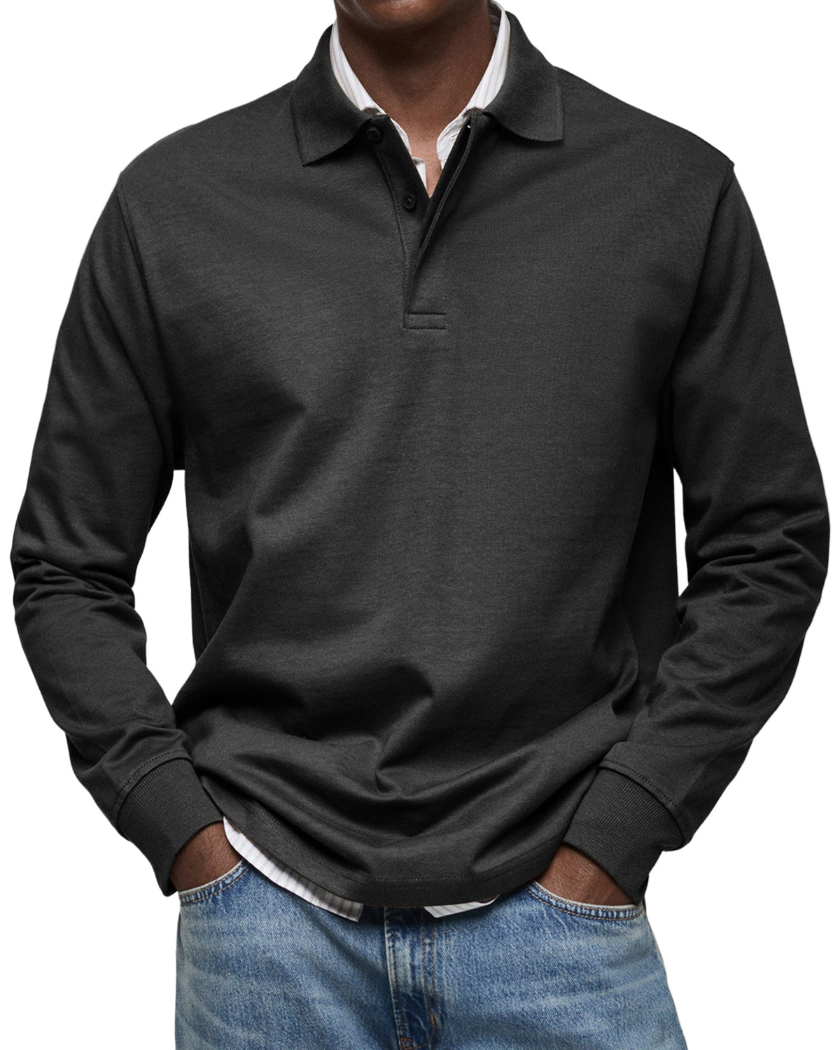 POLO DE LUJO DE MANGAS LARGAS