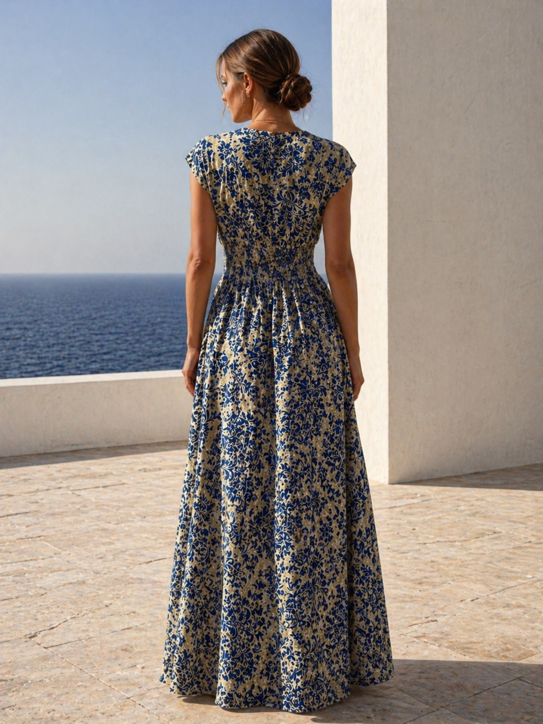 Enomi Vestido maxi con mangas
