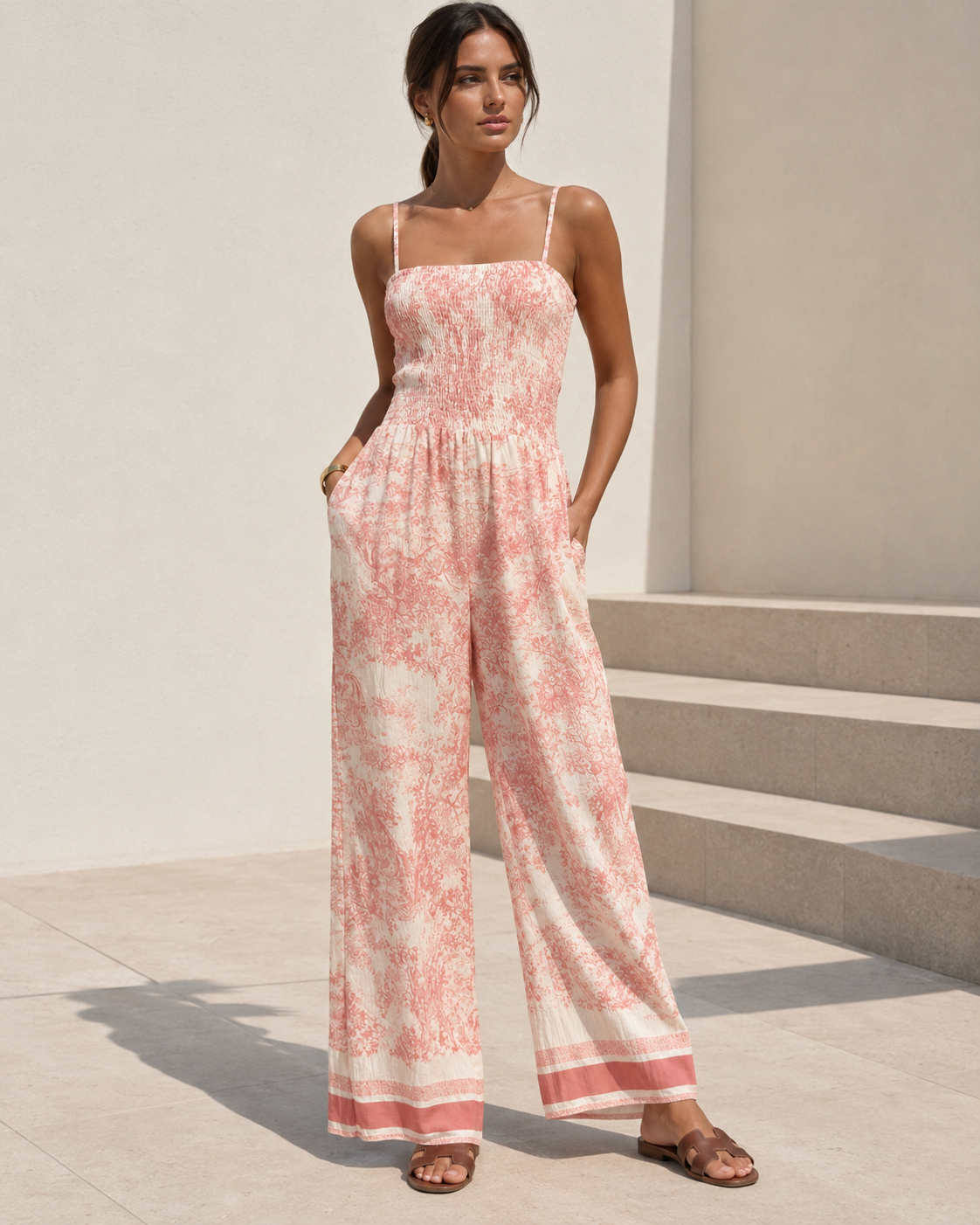 Mono elegante coral