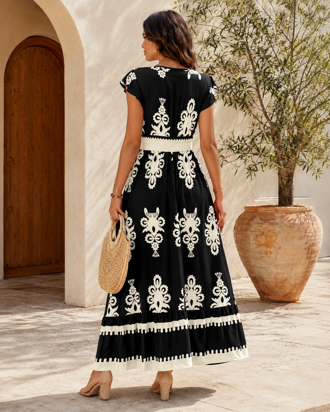 Vestido Alhambra — Elegancia Mediterránea