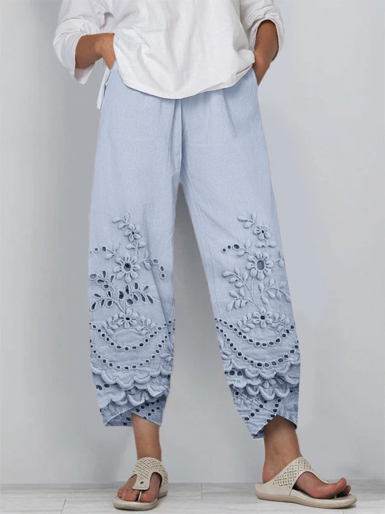 Raquel - Pantalones de Encaje Impreso